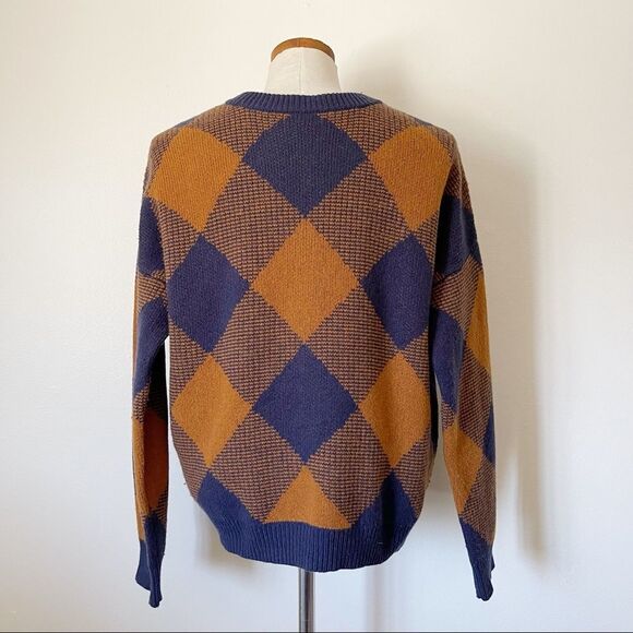 Madewell Plaid pattern Crewneck pullover sweater NWOT large Sold Out - Picture 4 of 6